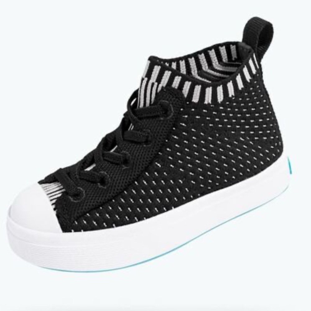 Native JEFFERSON 2.0 HIGH LITEKNIT JIFFY BLACK/SHELL WHITE Size C9